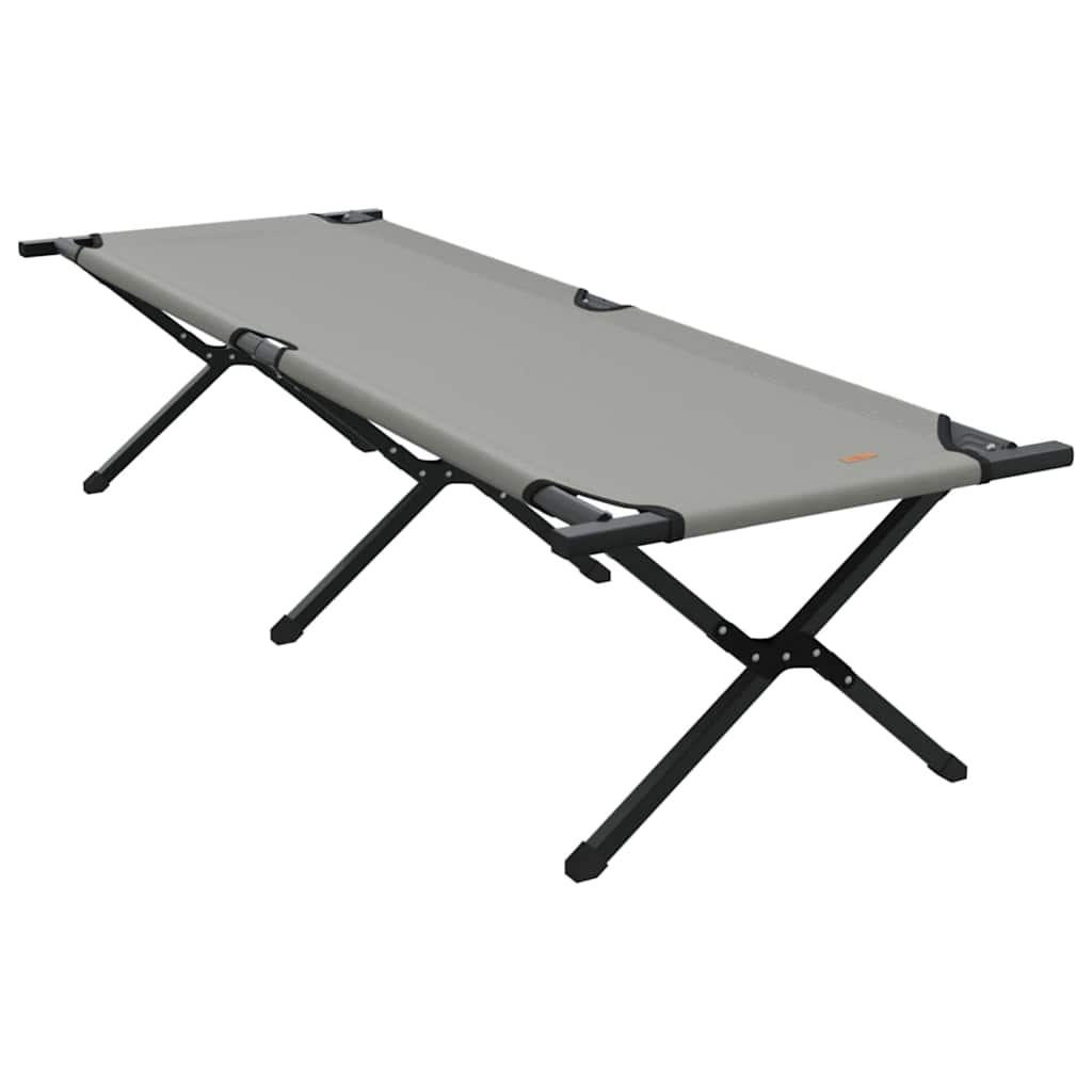 Folding Camping Bed Folding Manual Grey Oxford fabric