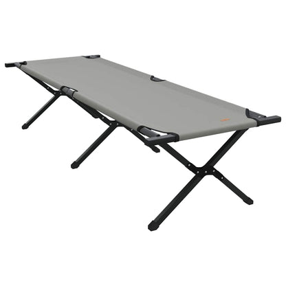 Folding Camping Bed Folding Manual Grey Oxford fabric