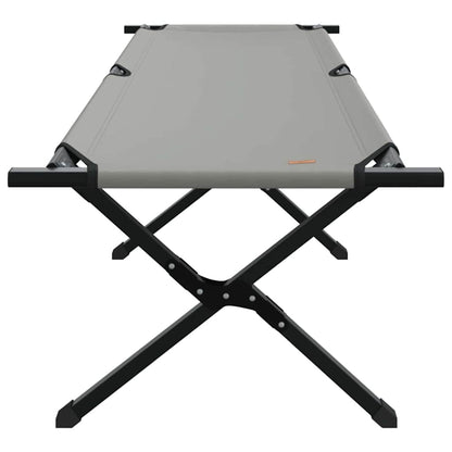 Folding Camping Bed Folding Manual Grey Oxford fabric