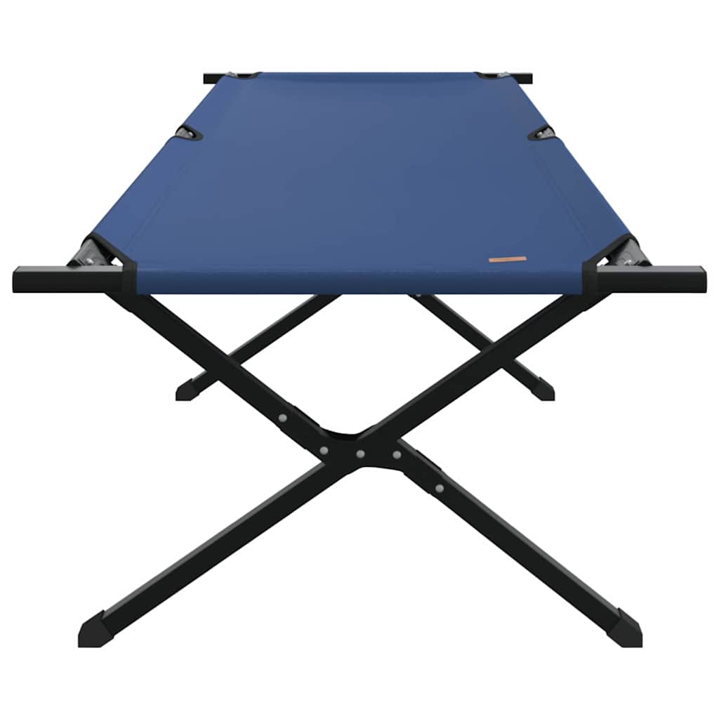 Folding Camping Bed Folding Manual Blue Oxford fabric