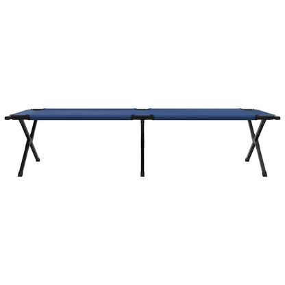 Folding Camping Bed Folding Manual Blue Oxford fabric