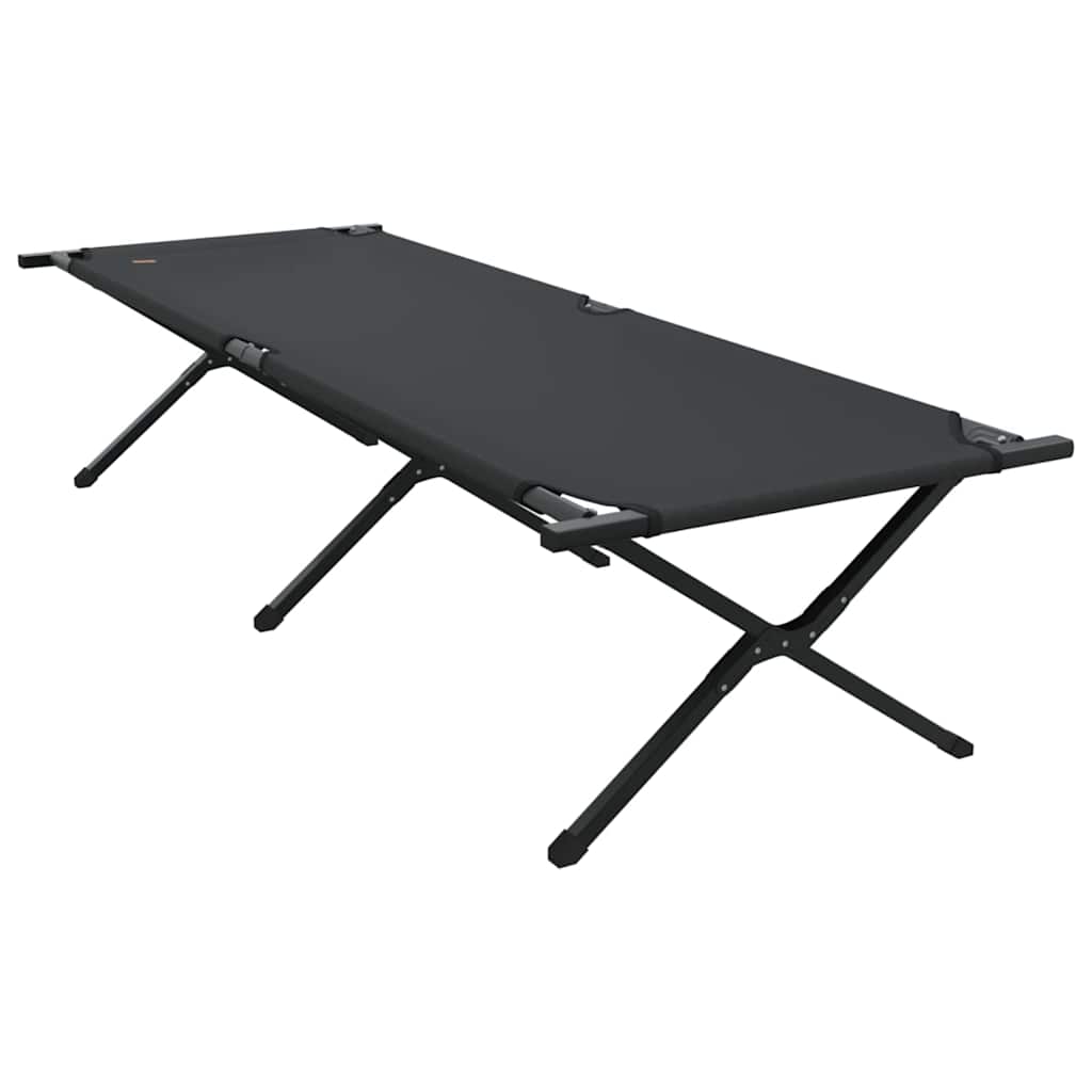 Folding Camping Bed Folding Manual Black Oxford fabric