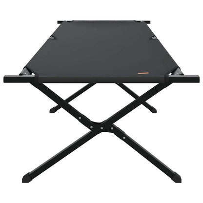 Folding Camping Bed Folding Manual Black Oxford fabric