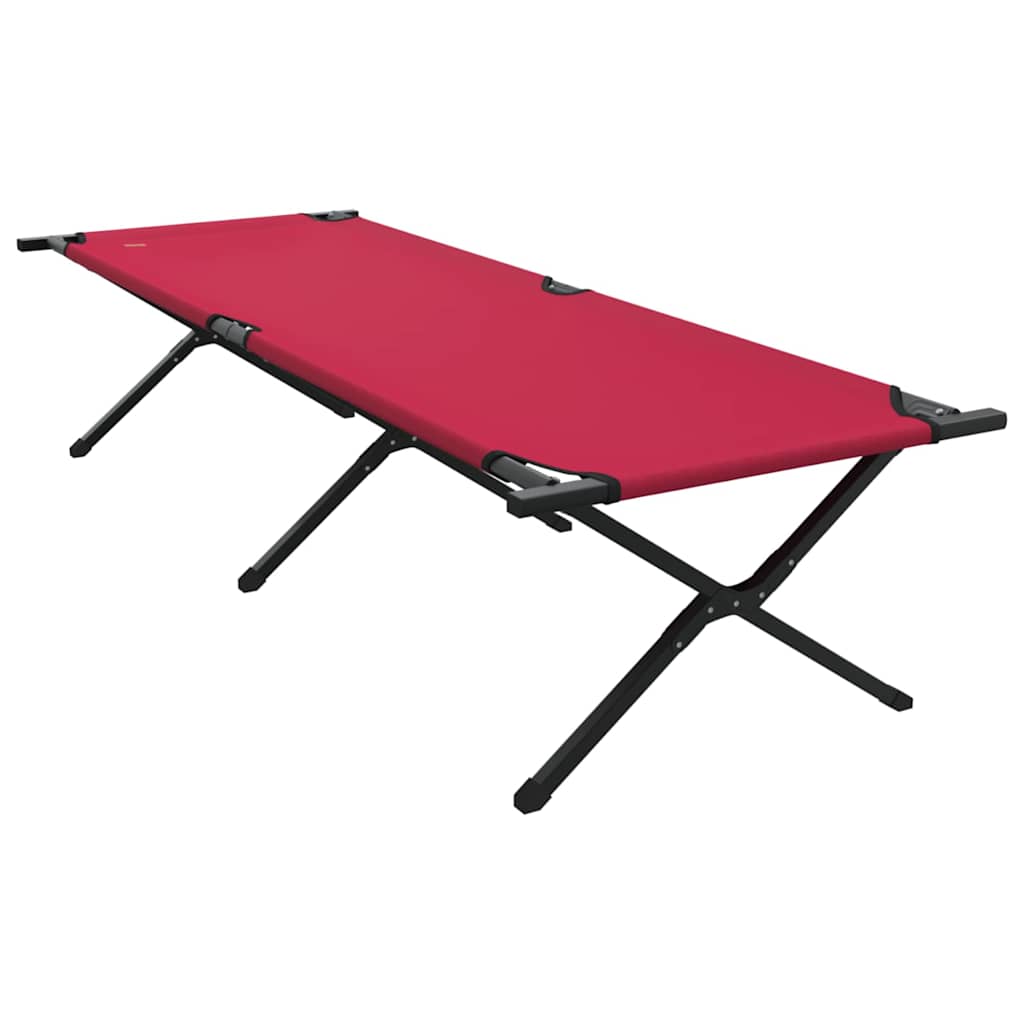 Folding Camping Bed Folding Manual Red Oxford fabric