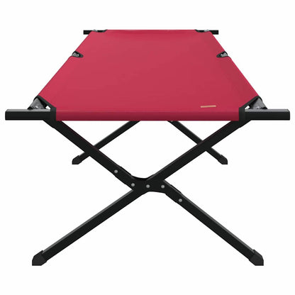Folding Camping Bed Folding Manual Red Oxford fabric