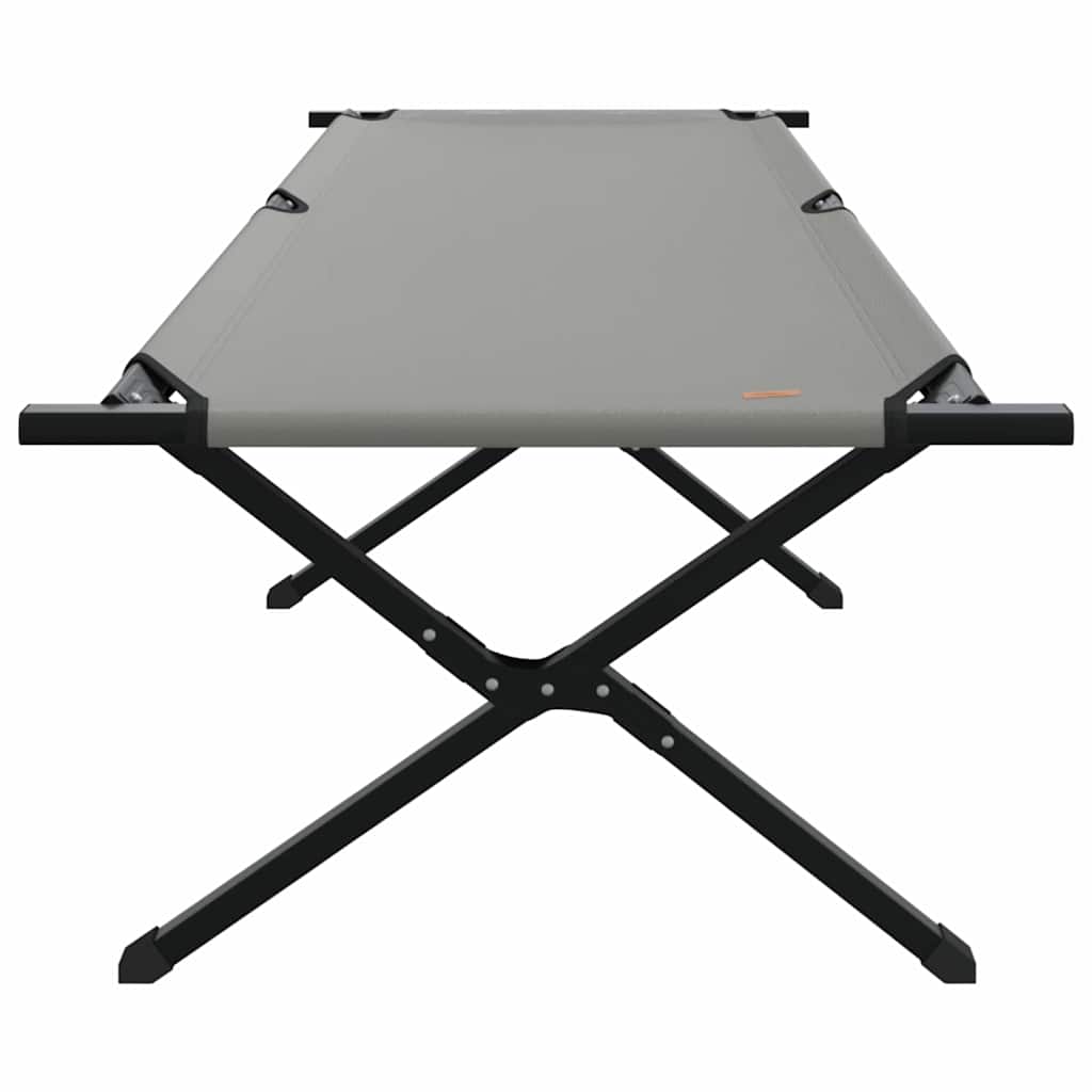 Folding Camping Bed Folding Manual Grey Oxford fabric