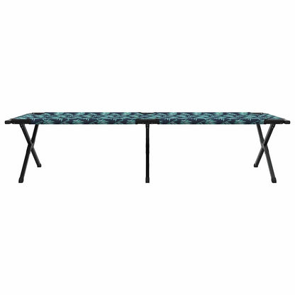 Folding Camping Bed Folding Manual Leaf pattern Oxford fabric
