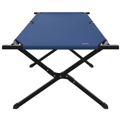 Folding Camping Bed Folding Manual Blue Oxford fabric