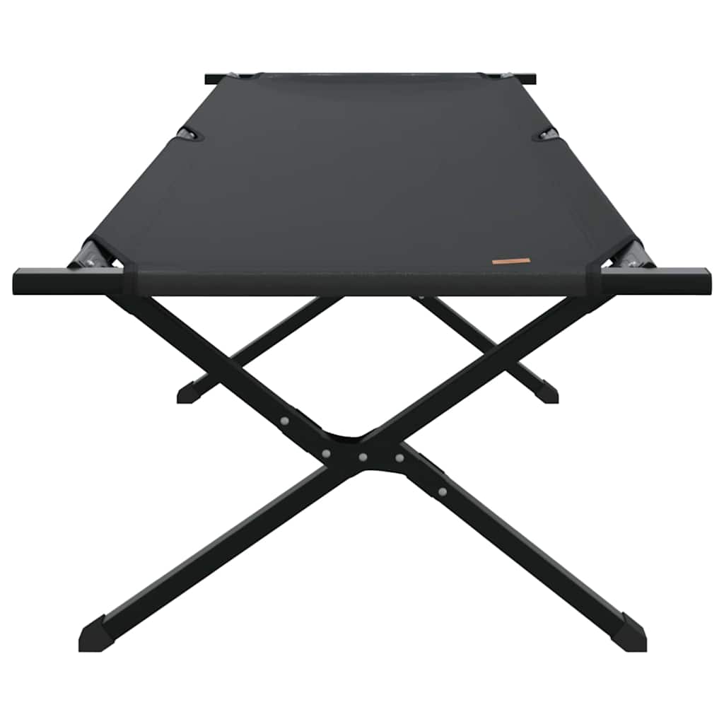Folding Camping Bed Folding Manual Black Oxford fabric