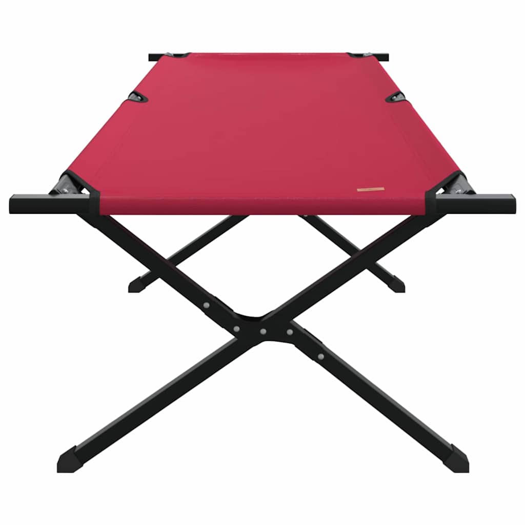 Folding Camping Bed Folding Manual Red Oxford fabric