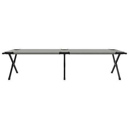 Folding Camping Bed Folding Manual Grey Oxford fabric