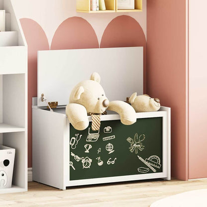 Box with Storage White 73 x 33 x 55 cm Engineered wood