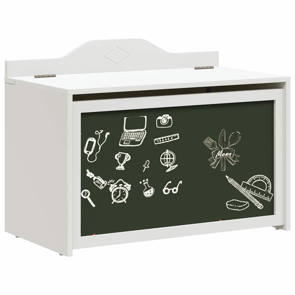 Box with Storage White 73 x 33 x 55 cm Engineered wood