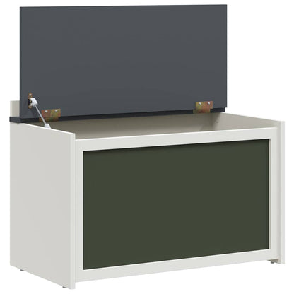 Box with Storage Grey and white 73 x 33 x 55 cm Engineered wood