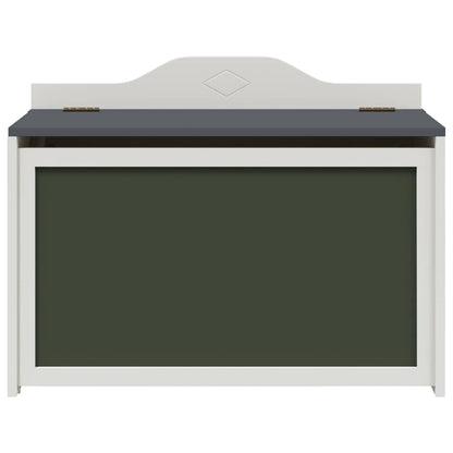 Box with Storage Grey and white 73 x 33 x 55 cm Engineered wood