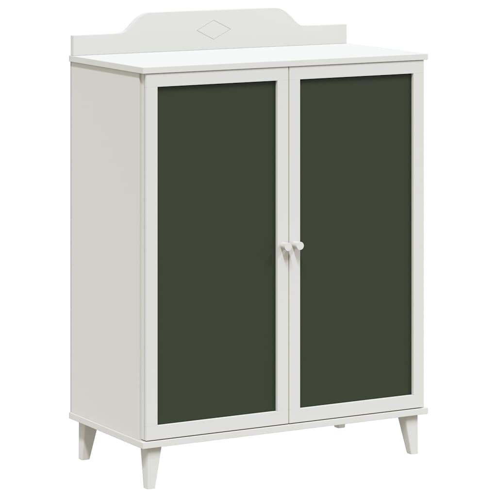 Chalkboard Cabinet with Shelf with Door White Engineered wood