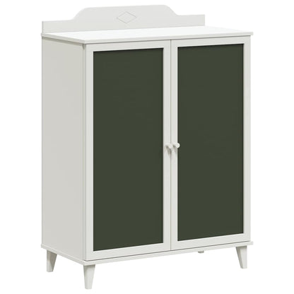 Chalkboard Cabinet with Shelf with Door White Engineered wood
