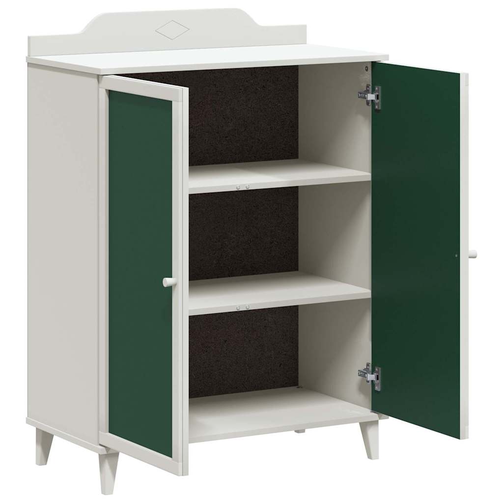 Chalkboard Cabinet with Shelf with Door White Engineered wood