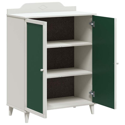 Chalkboard Cabinet with Shelf with Door White Engineered wood