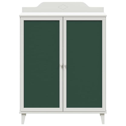 Chalkboard Cabinet with Shelf with Door White Engineered wood