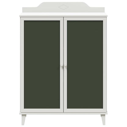 Chalkboard Cabinet with Shelf with Door White Engineered wood