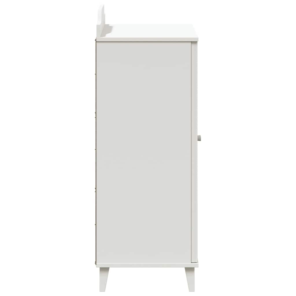 Chalkboard Cabinet with Shelf with Door White Engineered wood