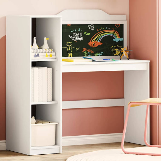 Chalkboard Desk White 120 x 45 x 118.5 cm Engineered wood