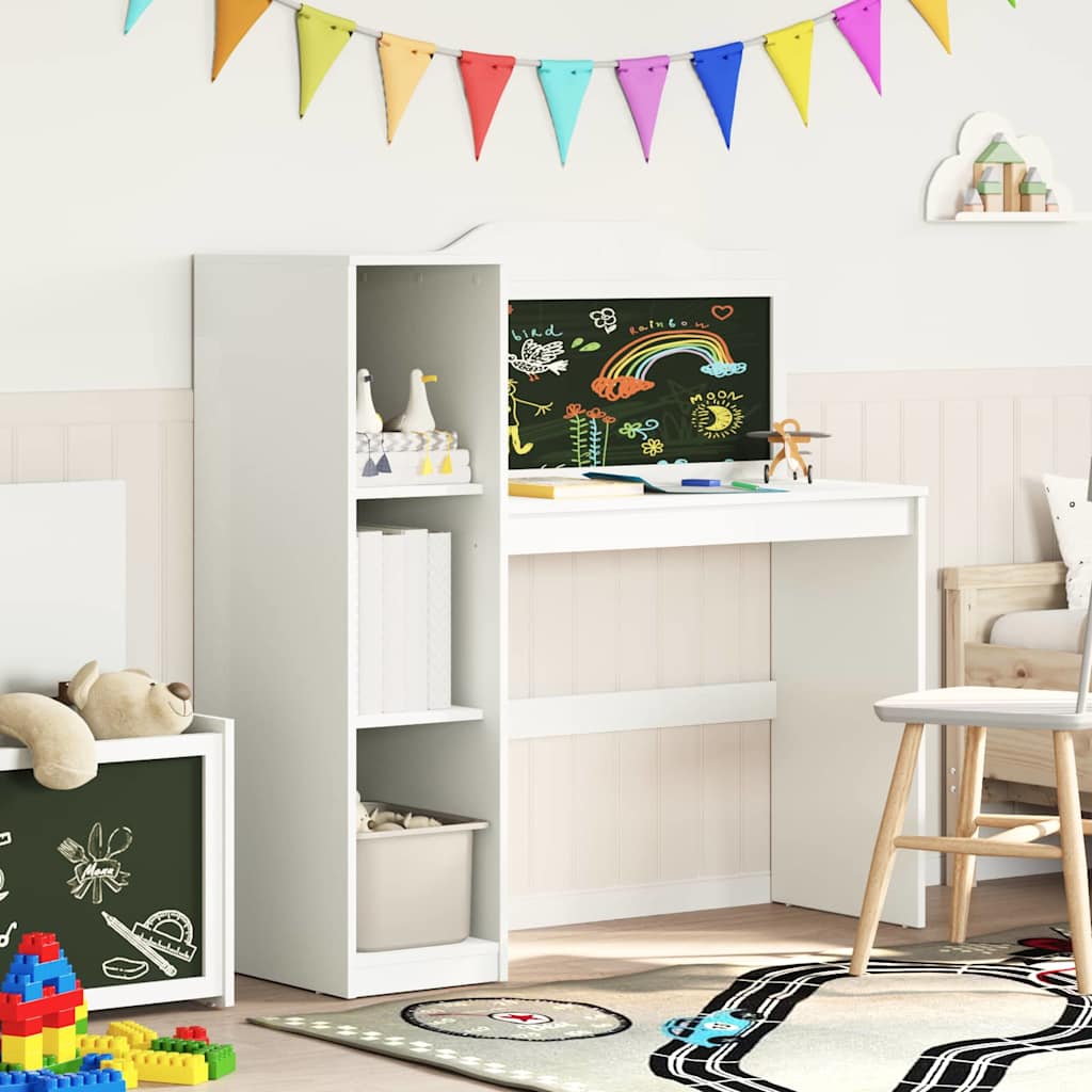 Chalkboard Desk White 120 x 45 x 118.5 cm Engineered wood