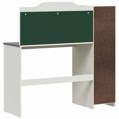 Chalkboard Desk with Shelf White and Grey 120 x 45 x 118.5 cm