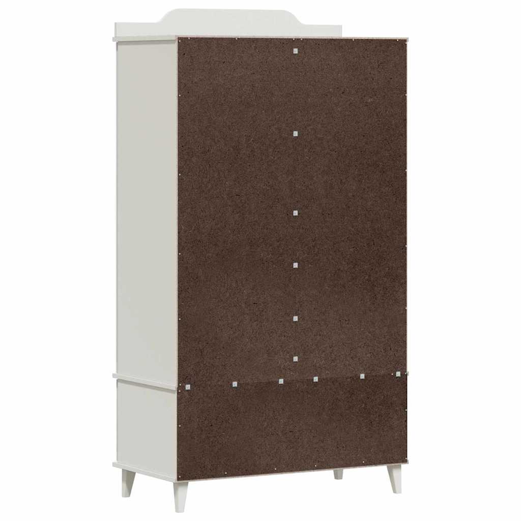 Chalkboard Wardrobe with Drawer with Door White Engineered wood