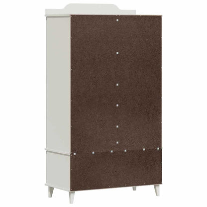 Chalkboard Wardrobe with Drawer with Door White Engineered wood