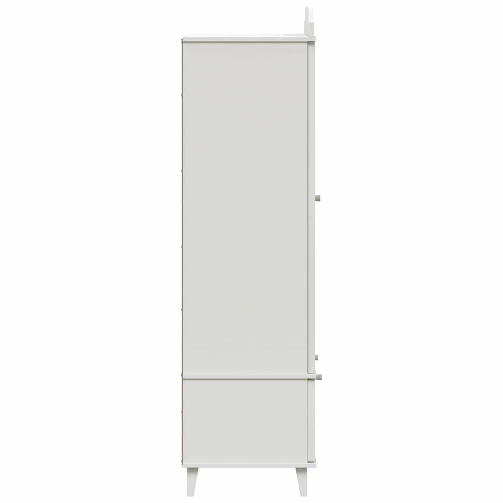 Chalkboard Wardrobe with Drawer with Door White Engineered wood
