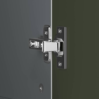Chalkboard Wardrobe with Drawer Grey and white Engineered wood