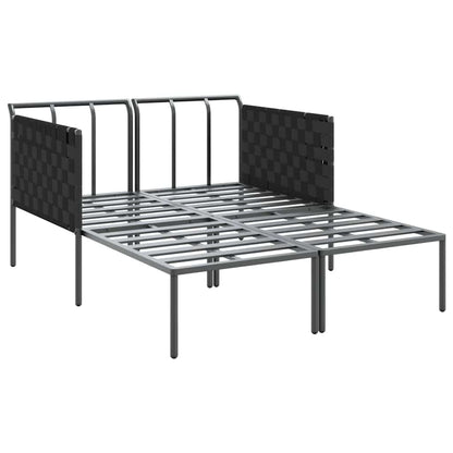 Sunbed with Cushion Anthracite 115 x 153 x 69.5cm Steel