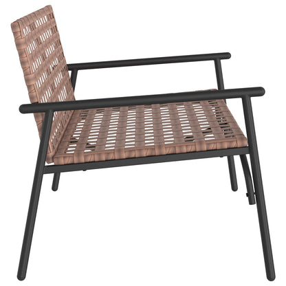 Garden Chair Black 113 x 79 x 75cm Poly Rattan