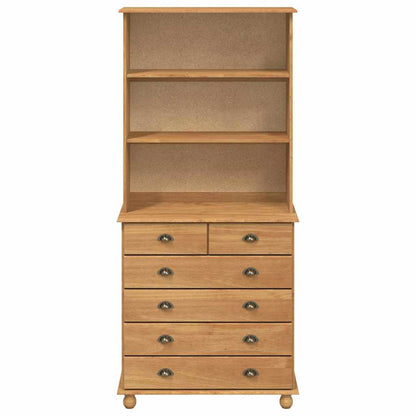 Hutch with Shelf ASKIM Brown 91 x 40 x 200.5 cm Solid Pine wood