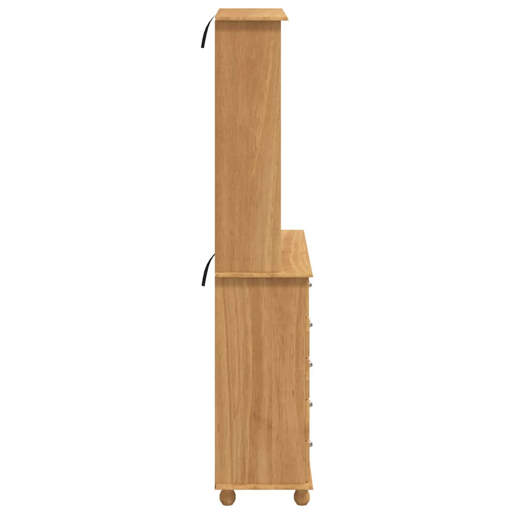 Hutch with Shelf ASKIM Brown 91 x 40 x 200.5 cm Solid Pine wood