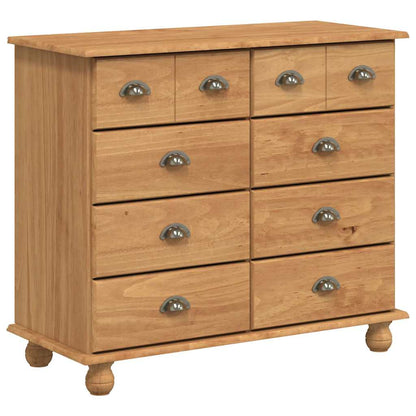 Hutch ASKIM Honey brown 91 x 40 x 184 cm Solid Pine wood