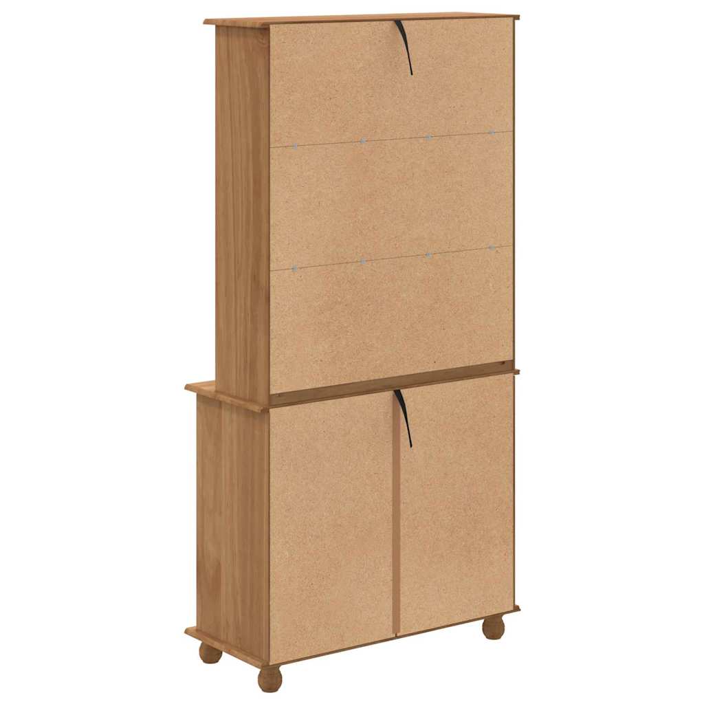 Hutch ASKIM Honey brown 91 x 40 x 184 cm Solid Pine wood