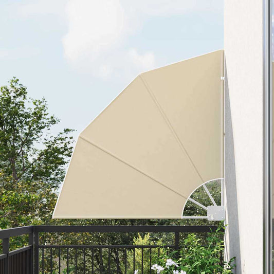 Balcony Privacy Screen Beige 115 x 115 cm Fabric