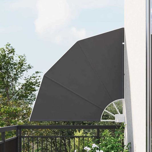 Balcony Privacy Screen Black 115 x 115 cm Fabric