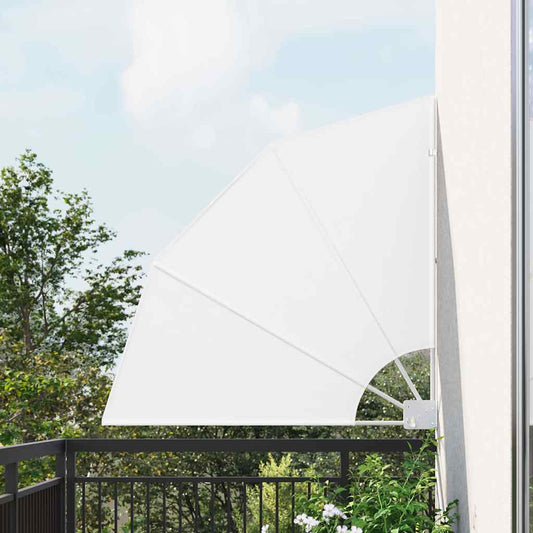 Balcony Privacy Screen White 115 x 115 cm Fabric