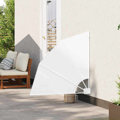 Balcony Privacy Screen White 115 x 115 cm Fabric