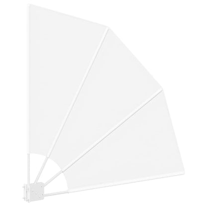 Balcony Privacy Screen White 115 x 115 cm Fabric