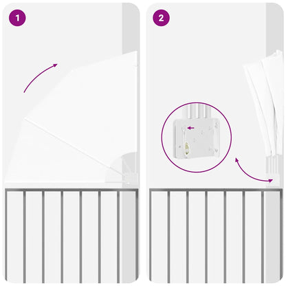 Balcony Privacy Screen White 115 x 115 cm Fabric