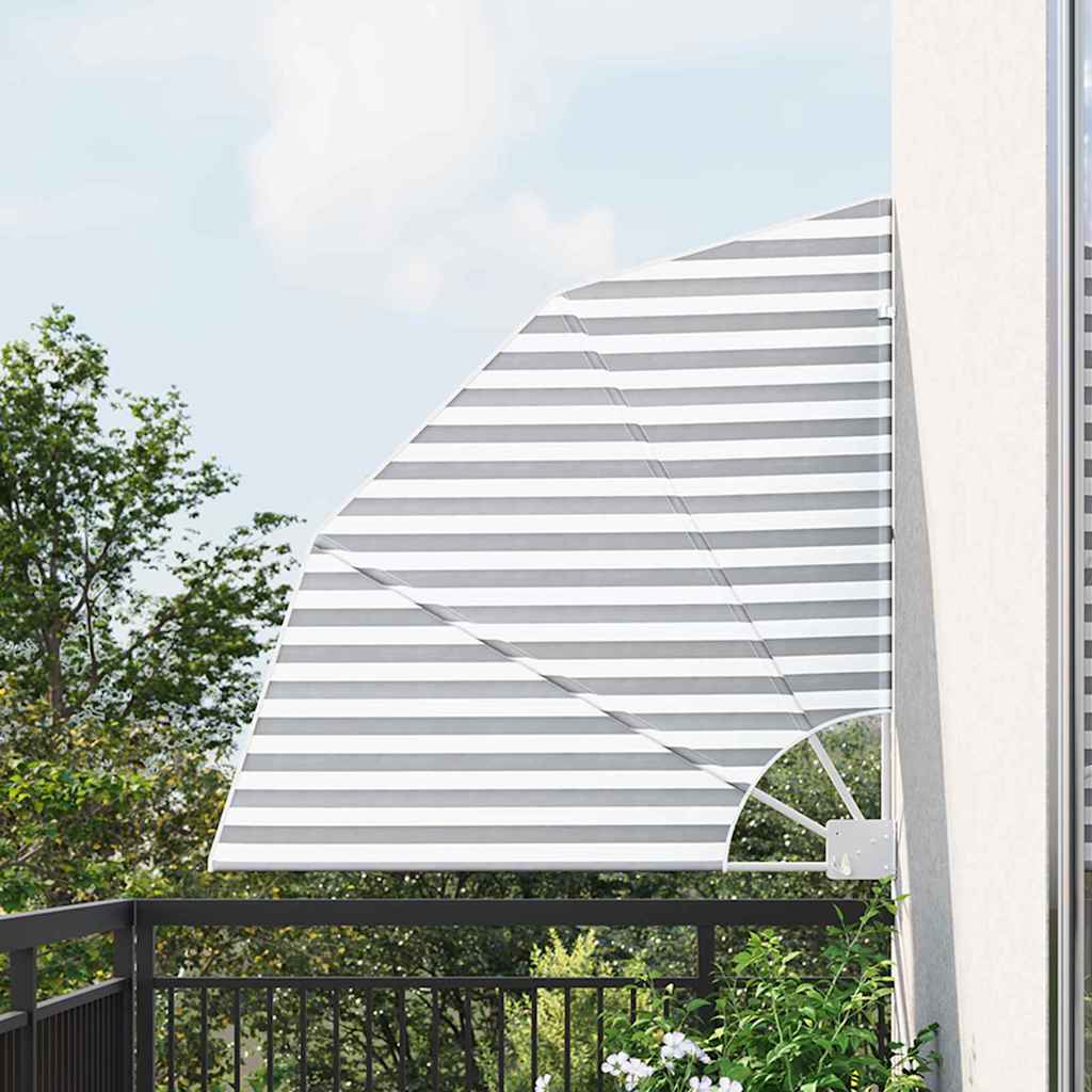Balcony Privacy Screen Anthracite and white 115 x 115 cm Fabric