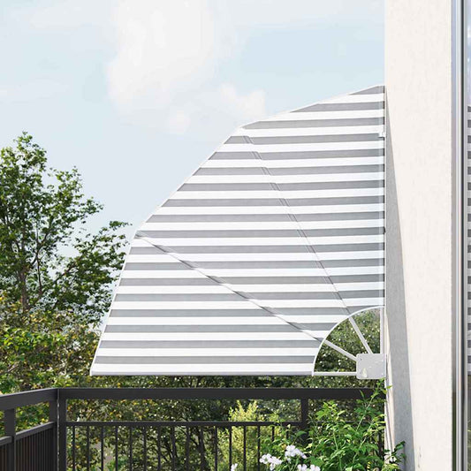 Balcony Privacy Screen Anthracite and white 115 x 115 cm Fabric