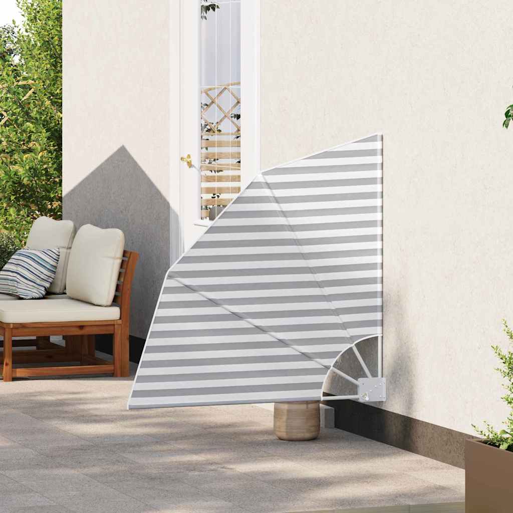 Balcony Privacy Screen Anthracite and white 115 x 115 cm Fabric