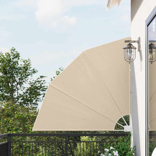 Balcony Privacy Screen Beige 140 x 140 cm Fabric