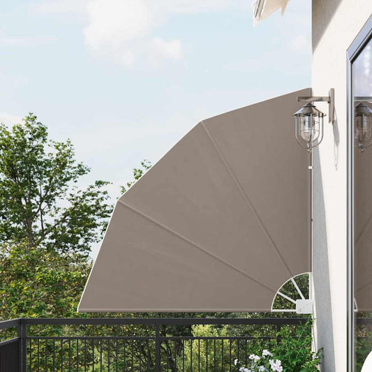 Balcony Privacy Screen Taupe 140 x 140 cm Fabric